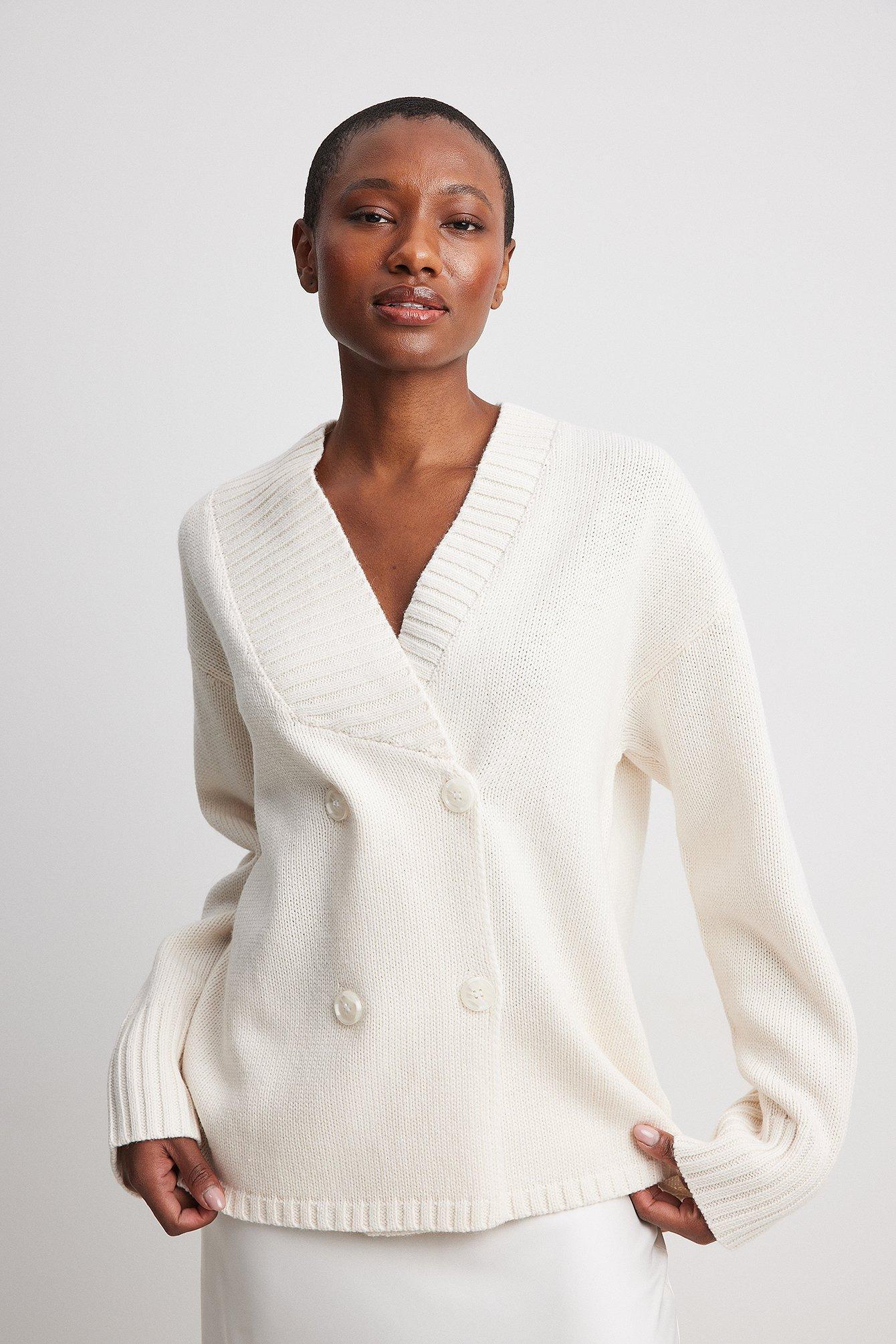 Oversized Heavy Knit Cardigan Product Image