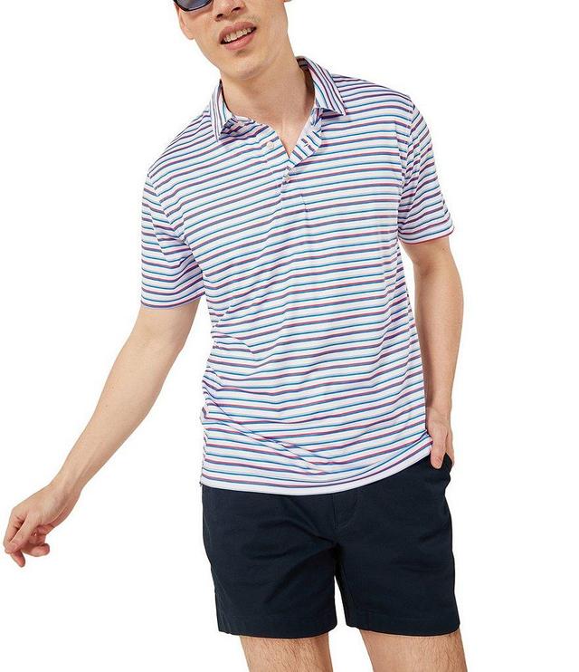 Chubbies Wth Juline Stripe Print Short Sleeve Performance Polo Shirt Product Image