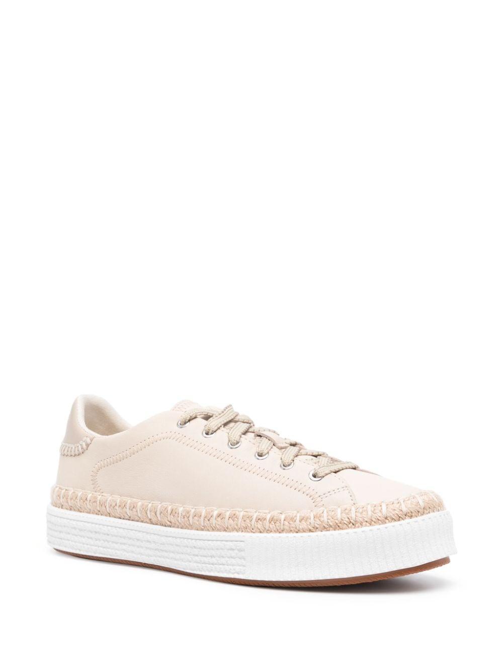 Telma Leather Sneakers In White Product Image