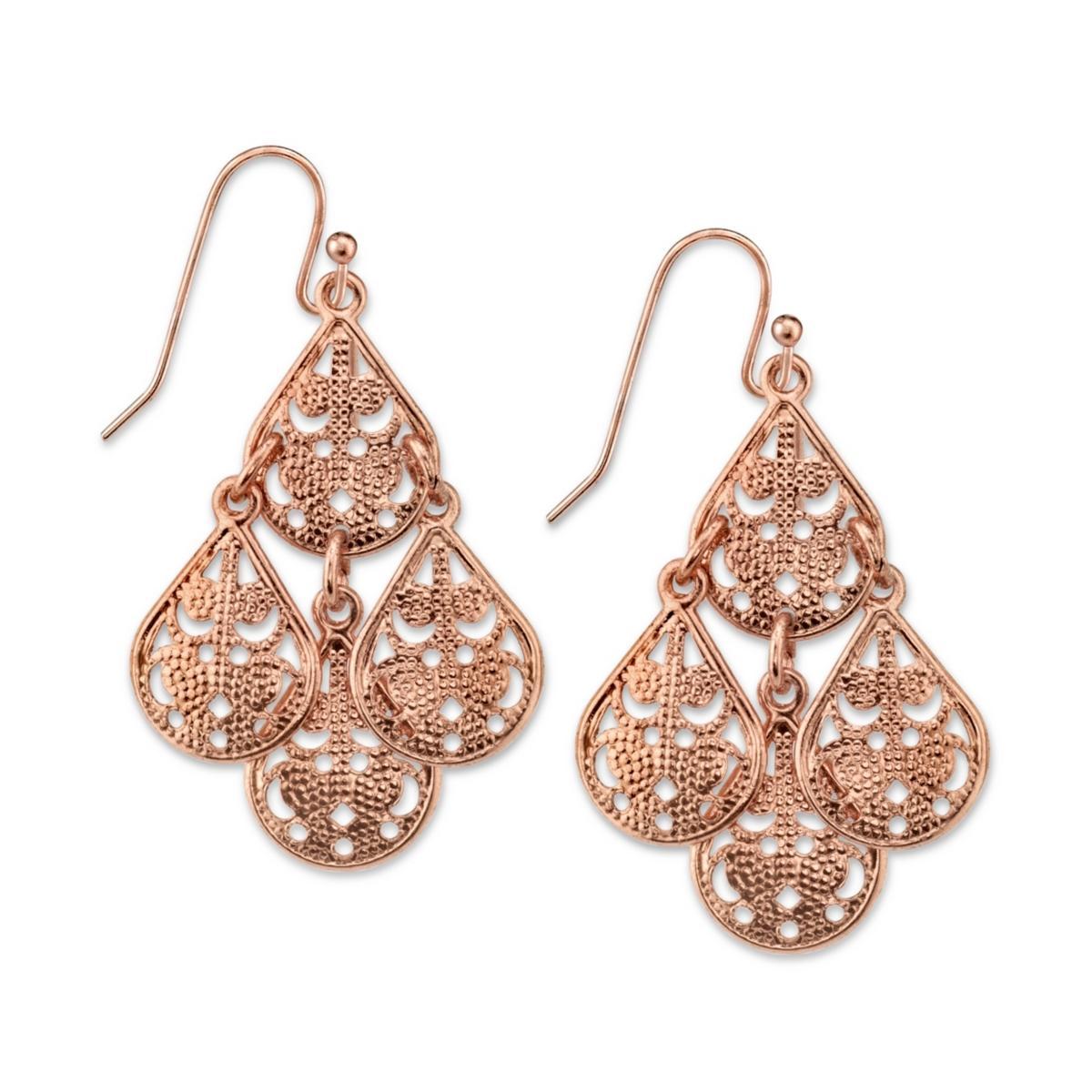 2028 Pear Shaped Filigree Drop Earrings Product Image