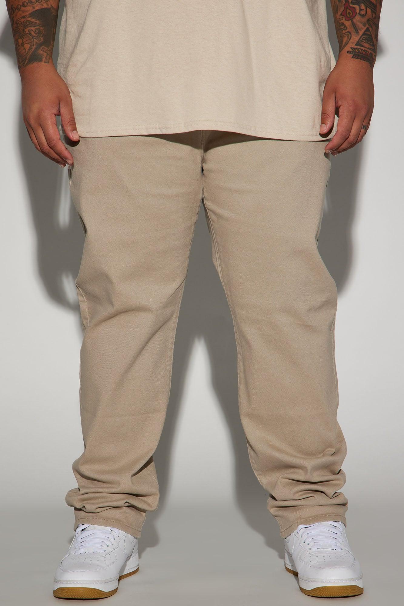 Mike Straight Taper Jeans - Khaki Product Image