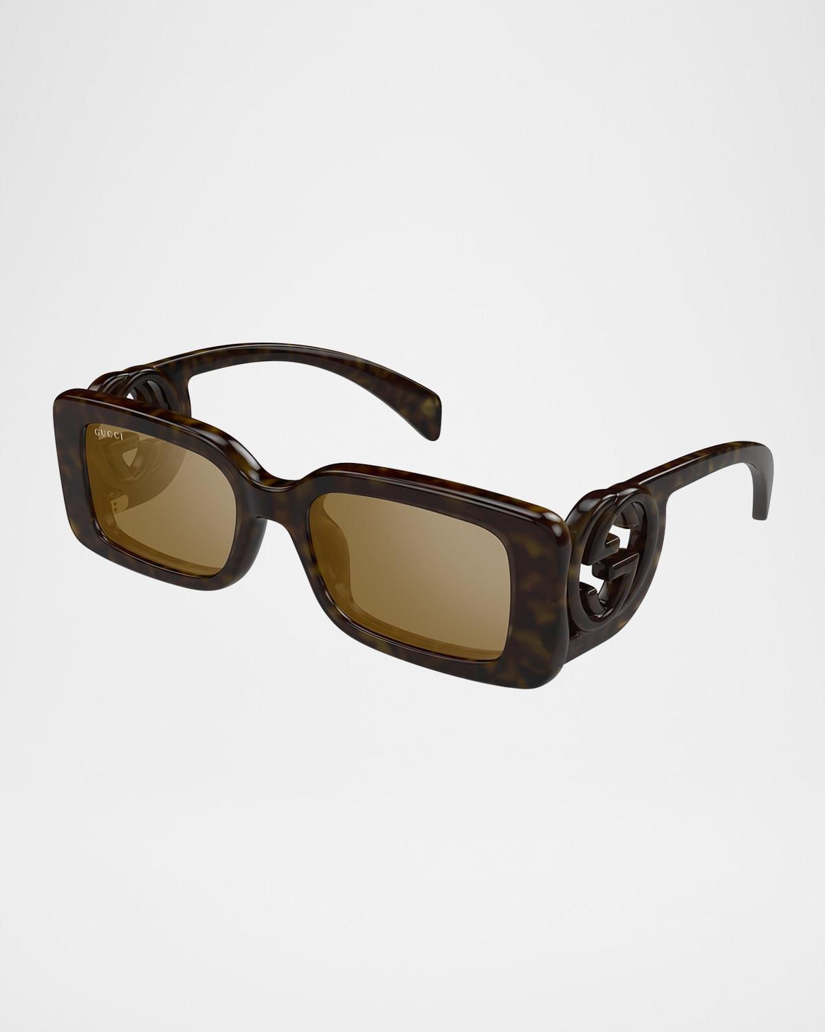 Monochrome GG Rectangle Acetate Sunglasses Product Image