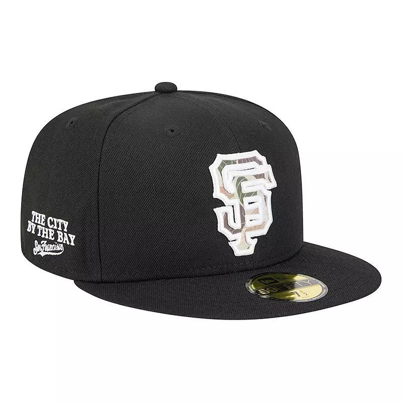 Mens New Era San Francisco Giants Troop Chant Camo Undervisor 59FIFTY Fitted Hat Product Image