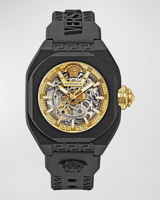 Mens Unisex V-Legend Skeleton Ceramic & Polyurethane Strap Watch/42MM Product Image