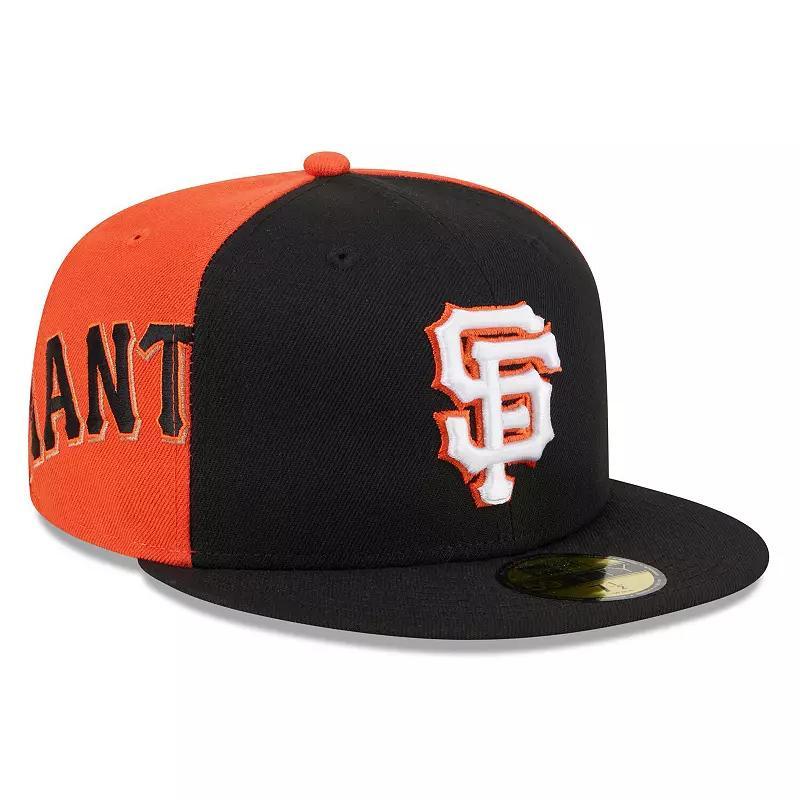 Mens New Era Black/Orange San Francisco Giants Gameday Sideswipe 59FIFTY Fitted Hat Product Image