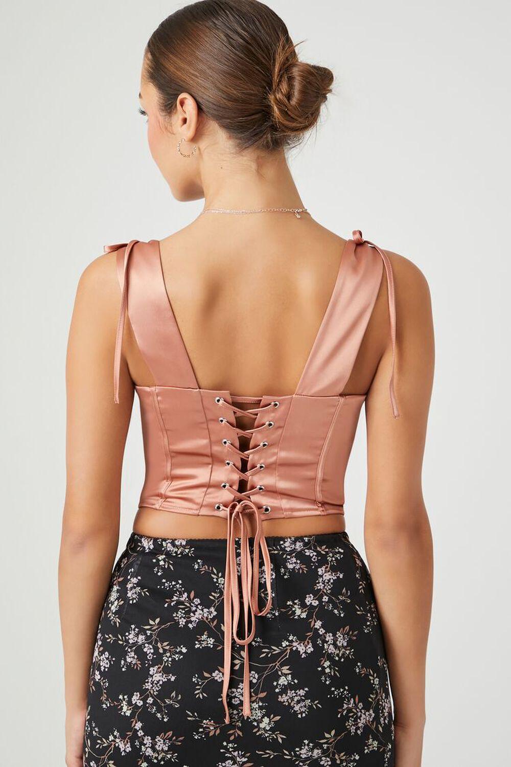 Satin Corset Crop Top | Forever 21 Product Image