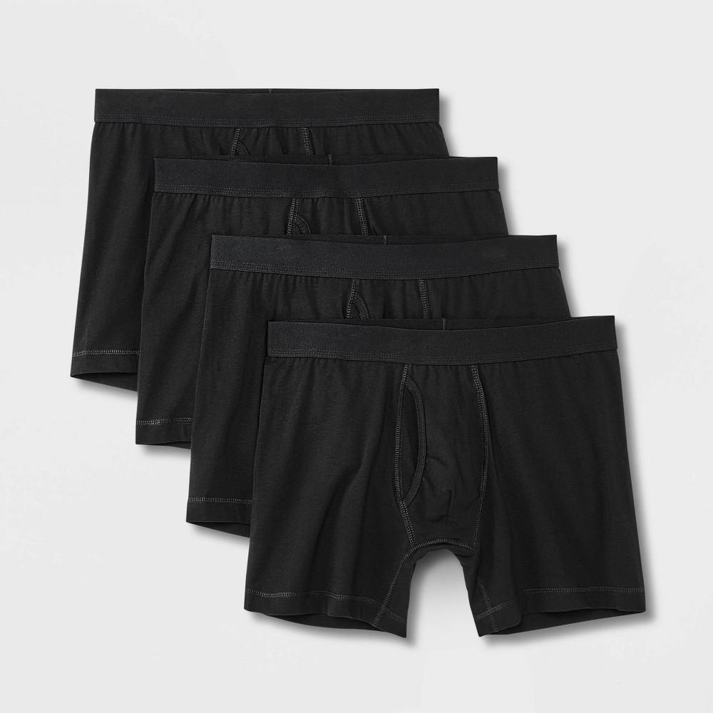 Mens Support Pouch Boxer Briefs 4pk - Goodfellow & Co Black S Product Image