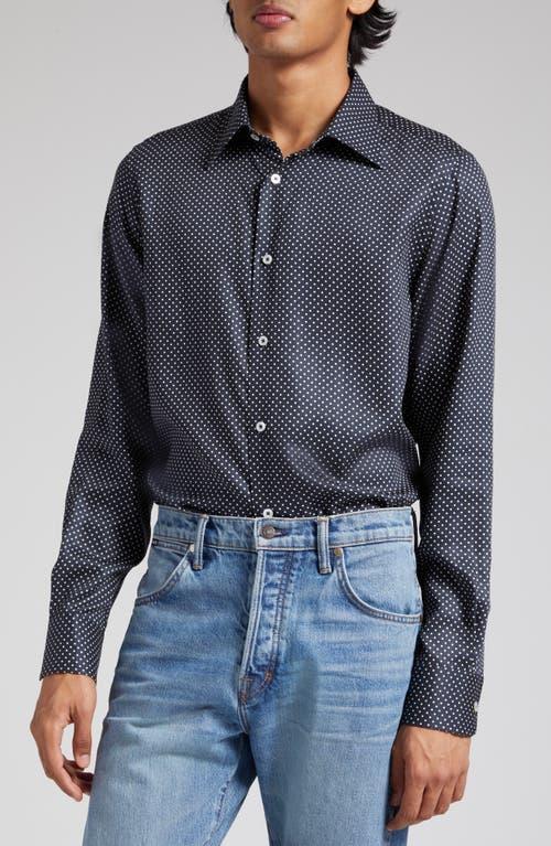 TOM FORD Polka Dot Slim Fit Button-Up Shirt Product Image