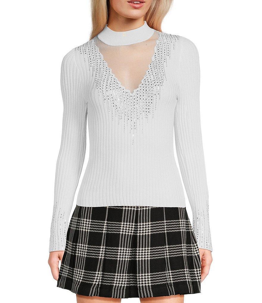 Guess Alice Rhinestone-Embellished High Neck Sweater product image