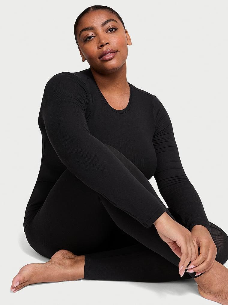 Ribbed Modal Long-Sleeve Top & Leggings Product Image