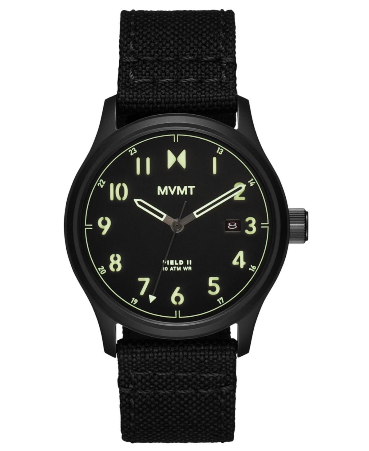 MVMT Mens Field Analog Black Nylon Strap Watch Product Image