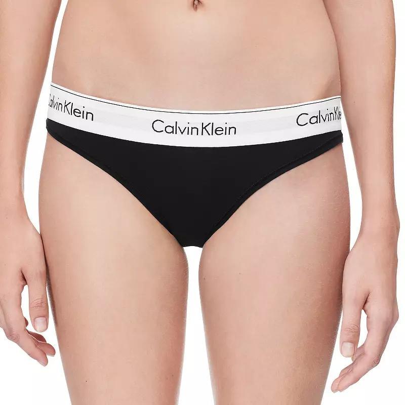 Calvin Klein Modern Cotton Bikini Panty F3787, Womens Med Brown Product Image