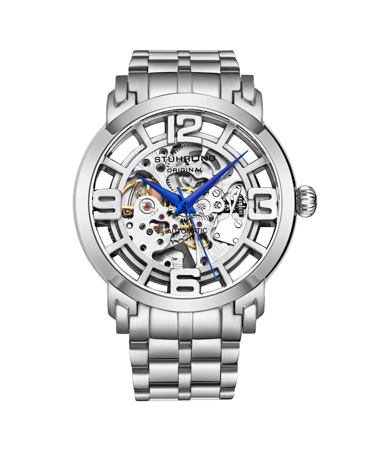 Stuhrling Mens Silver Tone Stainless Steel Bracelet Watch 44mm Product Image