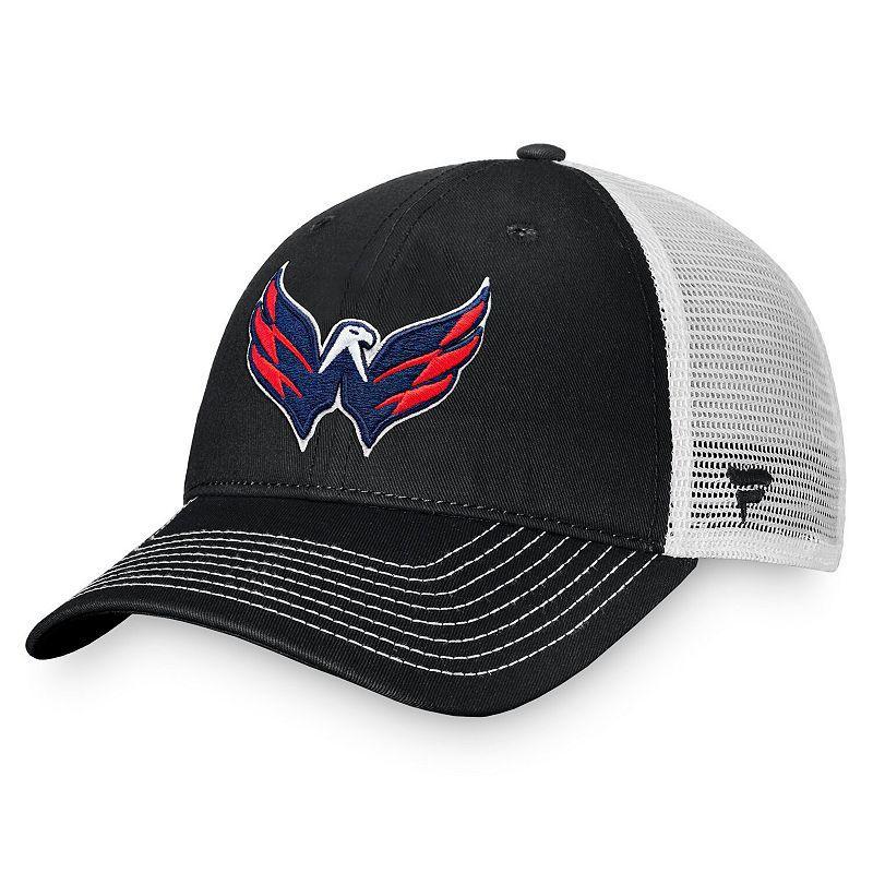 Mens Fanatics Branded Black Washington Capitals Core Primary Logo Trucker Snapback Hat, CAP Black Product Image