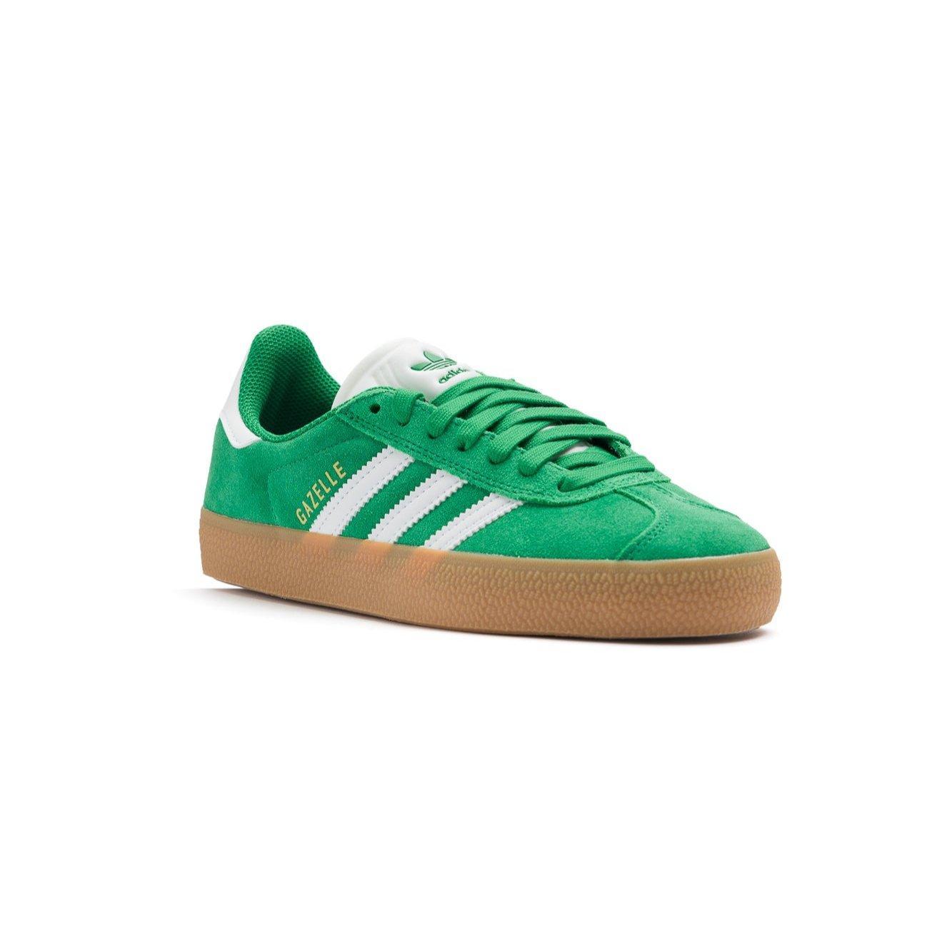 Adidas Gazelle ADV Shoes - Green/White/Gold Metal Product Image