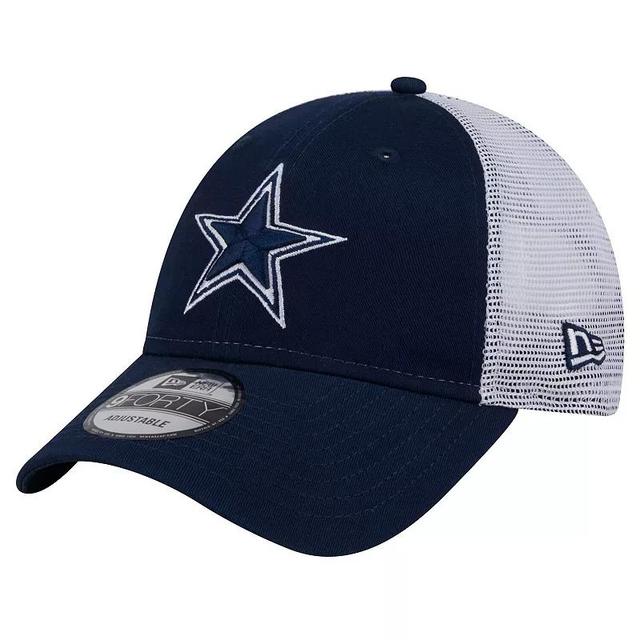 Mens New Era Dallas Cowboys Main Trucker 9FORTY Adjustable Hat, Blue Product Image