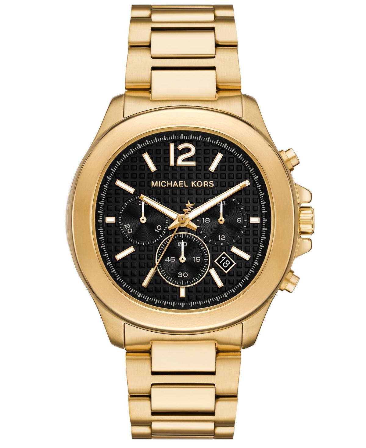 Michael Kors Mens Sage Chronograph Gold Tone Stainless Steel Watch Product Image