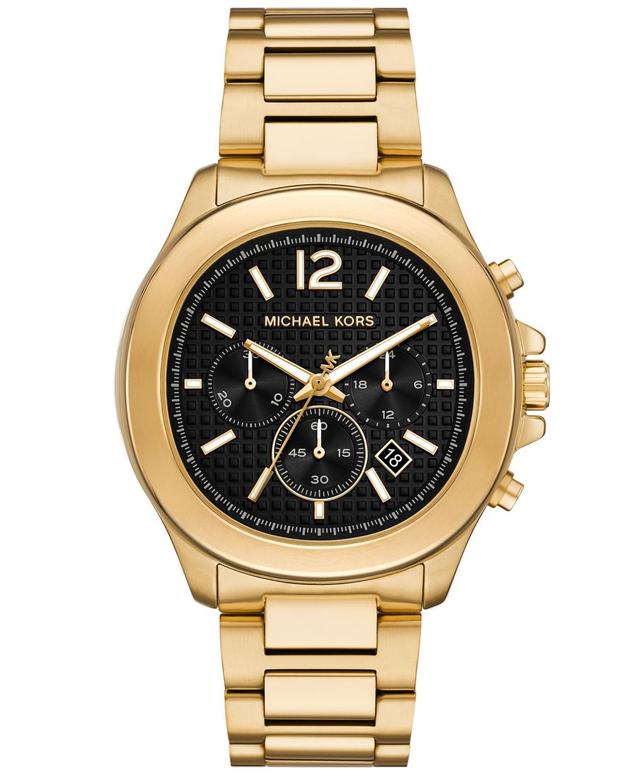 Michael Kors Mens Sage Chronograph Gold Tone Stainless Steel Watch Product Image