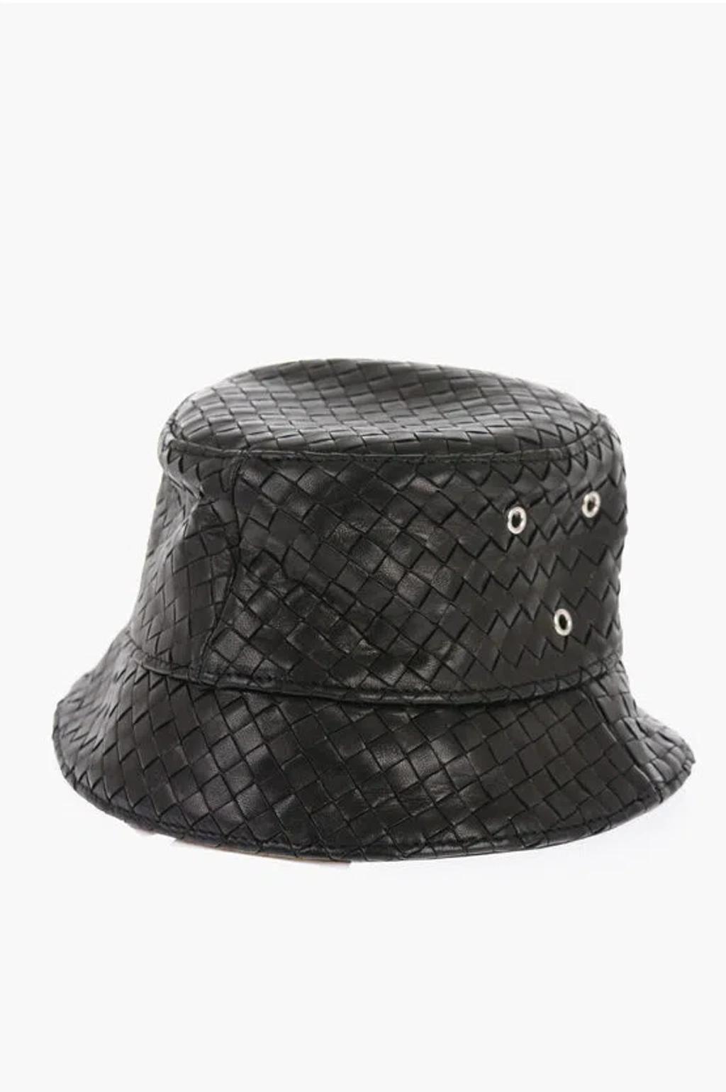 Woven Nappa Bucket Hat In Black Product Image