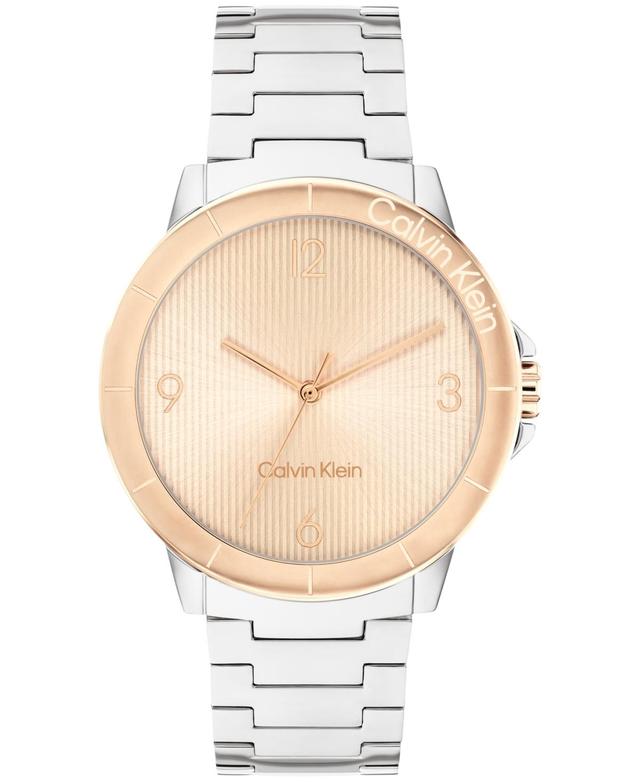 Calvin Klein Womens Linear Dial Link Bracelet Watch - Metallic Product Image