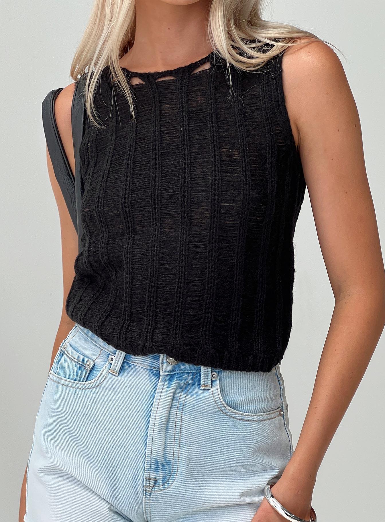 Jella Knit Top Black Product Image