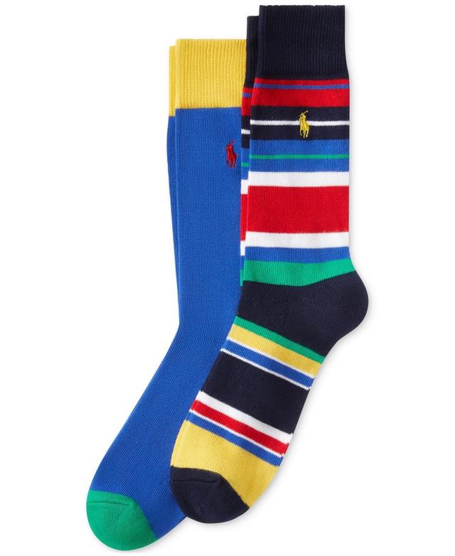 Polo Ralph Lauren Mens 2-Pk. Multi-Stripe Slack Socks Product Image