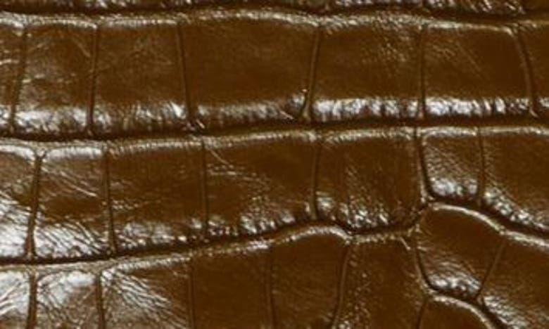 TOM FORD Croco Embossed Leather Skirt In Olive Ombre Product Image