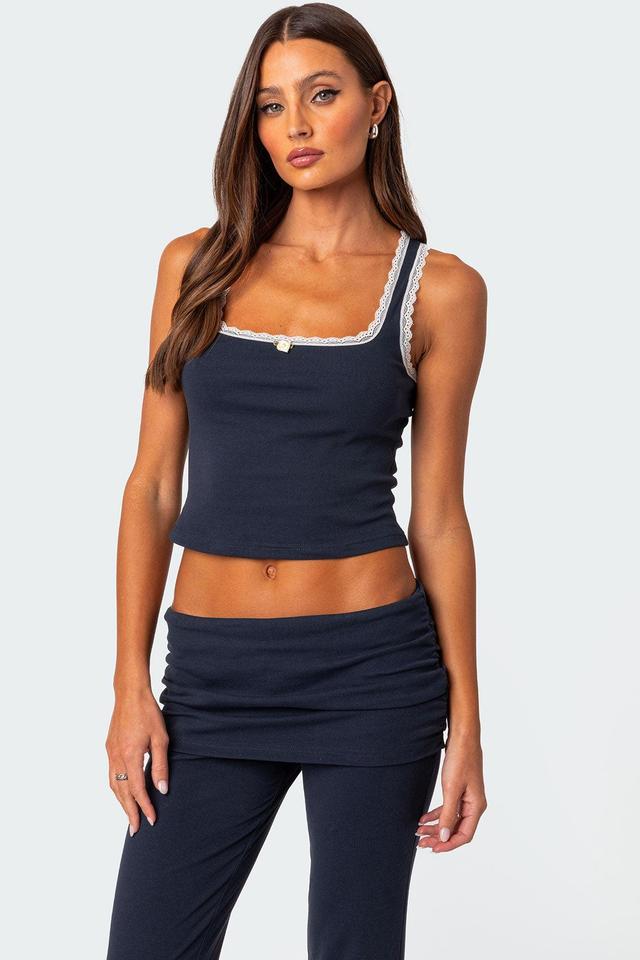 Kadence Lace Trim Tank Top Product Image