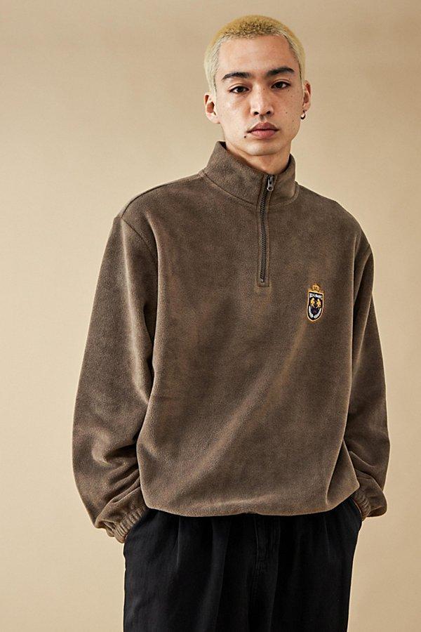 BDG Chocolate Fleece Mock Neck Sweatshirt Mens at Urban Outfitters Product Image