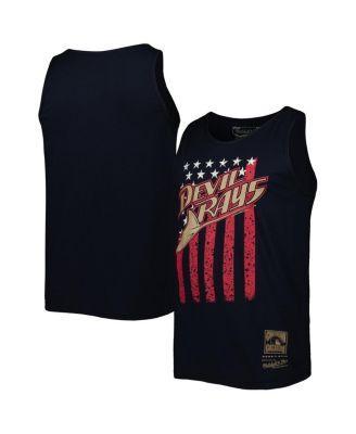 Mens Mitchell & Ness Tampa Bay Rays Cooperstown Collection Stars and Stripes Tank Top Blue Product Image