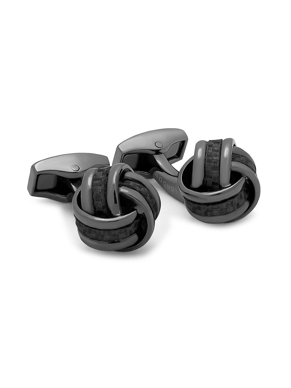 Mens Gunmetal Knot Cufflinks Product Image