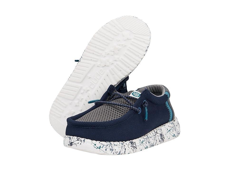 Hey Dude Kids Wally Summer Mesh (Toddler) (Navy/Charcoal) Men's Shoes Product Image