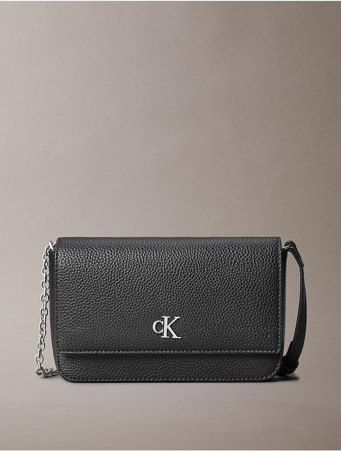 Calvin Klein Womens Archive Hardware Flap Crossbody Bag - White Product Image