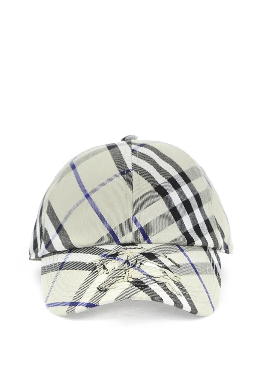 BURBERRY Checked Baseball Cap In Multicolor Product Image