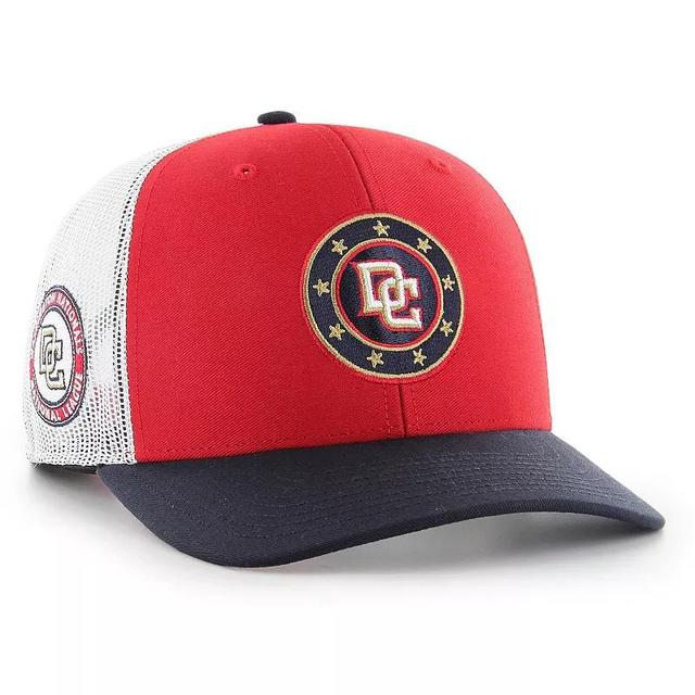 Mens 47 /Navy Washington Nationals Sidenote Trucker Snapback Hat Product Image