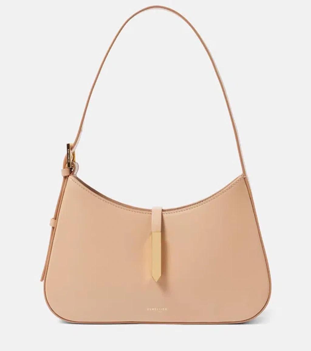 Tokyo Leather Shoulder Bag In Beige Product Image