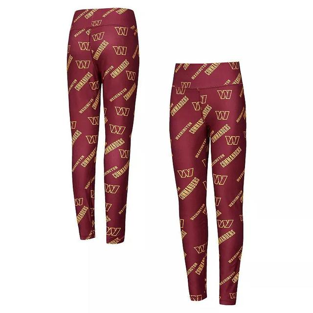 Womens Concepts Sport Burgundy Washington Commanders Breakthrough Allover Print Knit Leggings Product Image