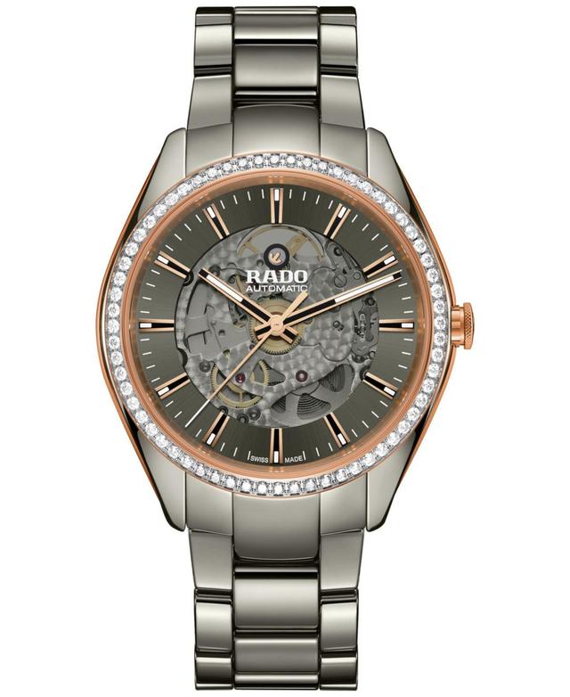 Rado Mens Swiss Automatic HyperChrome Diamond (1 ct. t.w.) Gray High Tech Ceramic Bracelet Watch 42mm Product Image