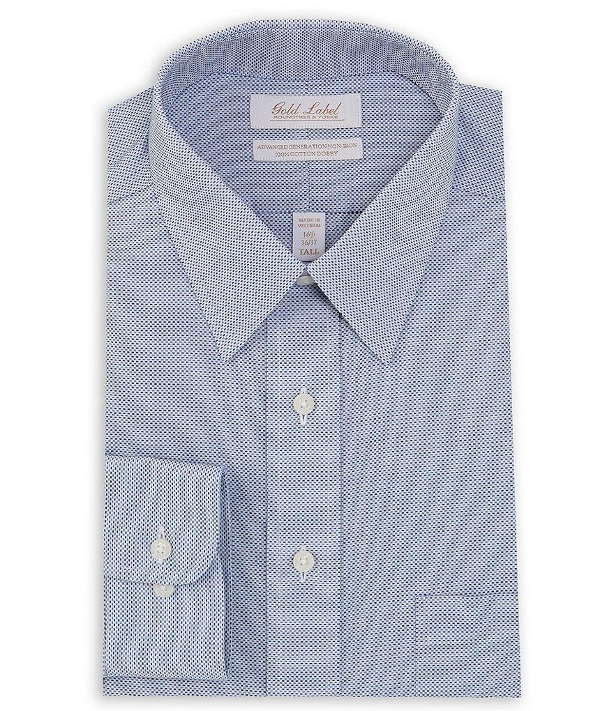 Gold Label Roundtree & Yorke Fitted Non-Iron Point Collar Textured Dress Shirt Product Image