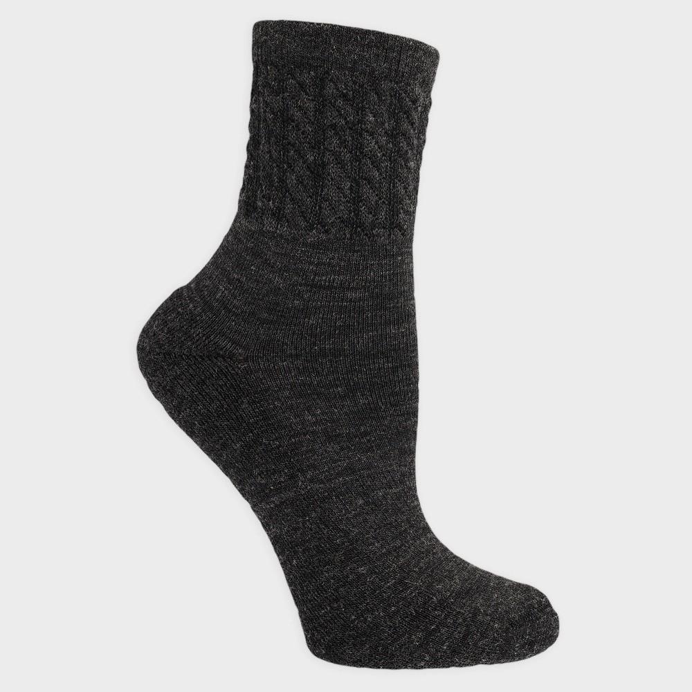 Alaska Knits Womens Textured Cable Wool Blend Midweight Boot Socks 4-10 Product Image