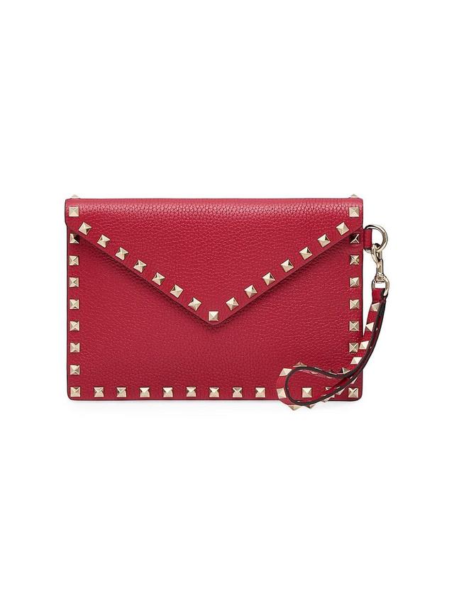 Womens Rockstud Grainy Calfskin Pouch Product Image