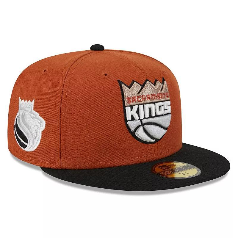 Mens New Era Rust Sacramento Kings Two-Tone 59FIFTY Fitted Hat - Rust Product Image