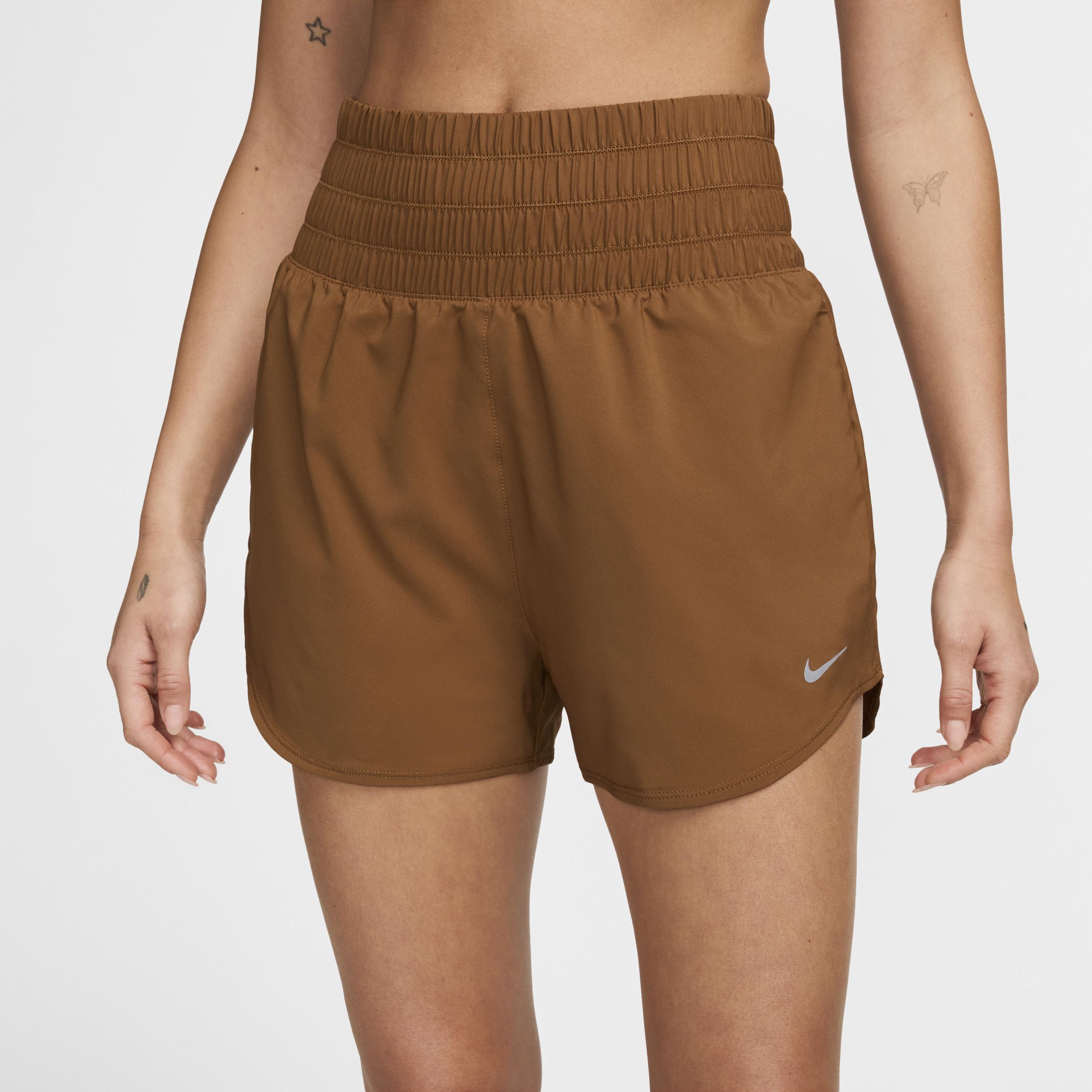 Nike Womens One Dri-FIT Ultra High-Waisted 3 Brief-Lined Shorts Product Image