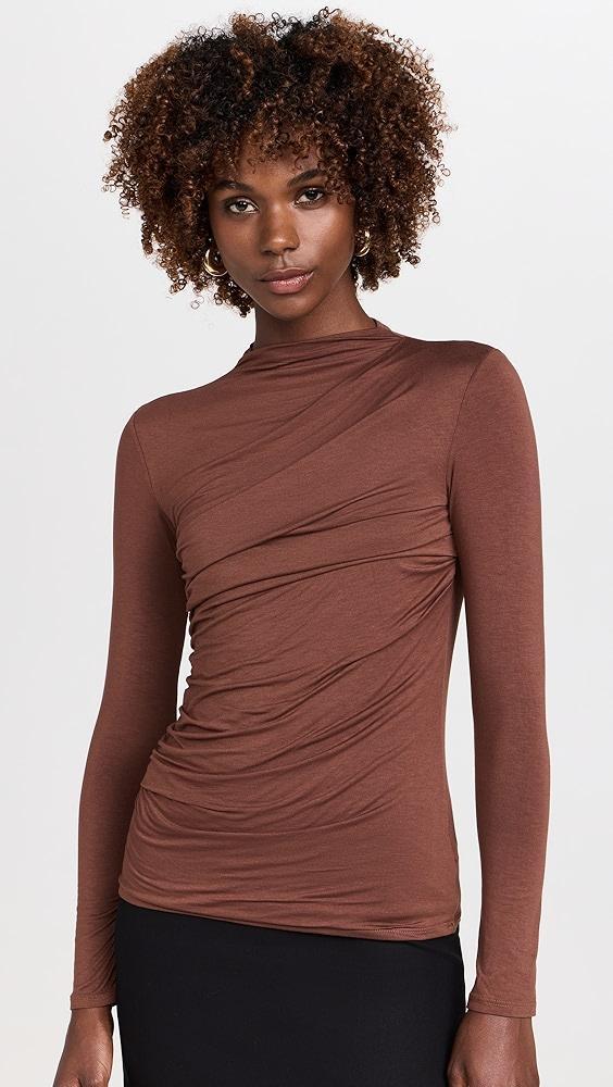 Enza Costa Long Sleeve Twist Top | Shopbop Product Image