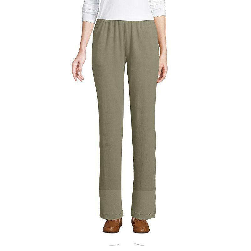 Lands End Womens Sport Knit High Rise Elastic Waist Pants Product Image