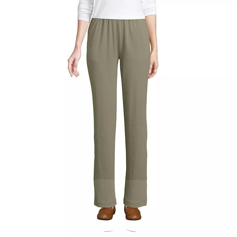 Petite Lands End Sport Knit High Waist Pants, Womens Product Image