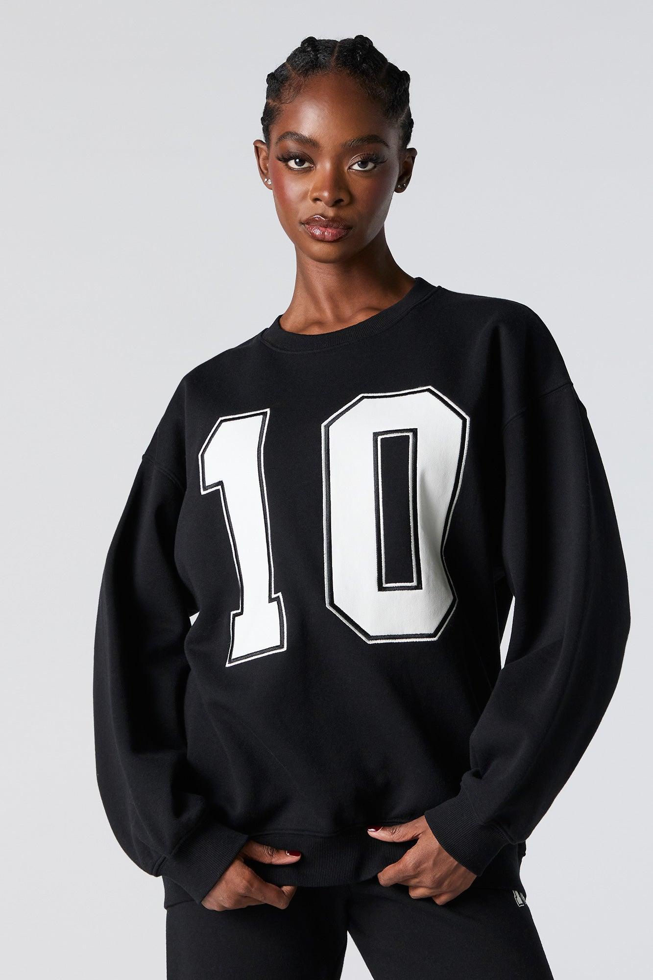 Oversized Graphic Fleece Sweatshirt Female Product Image