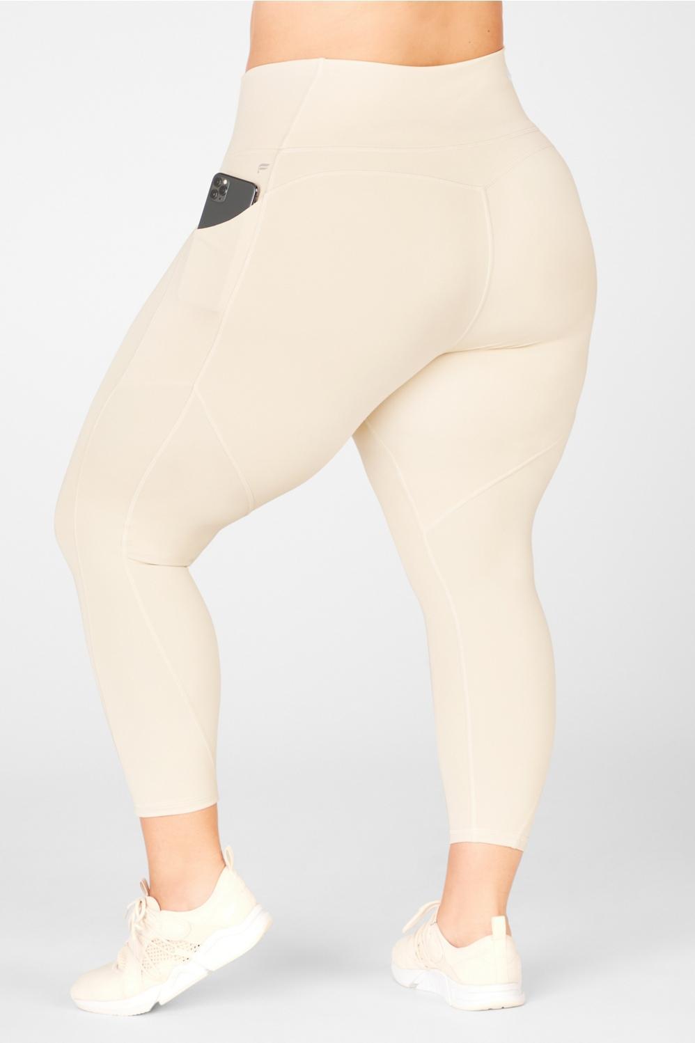 Fabletics Oasis High-Waisted 7/8 Legging Womens white plus Size 3X Product Image