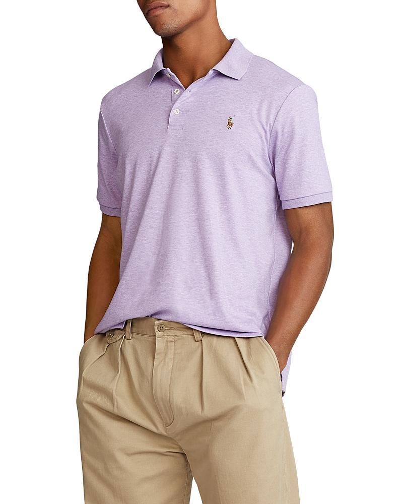 Men's Classic Fit Soft Cotton Polo In Resort Green Heather Product Image