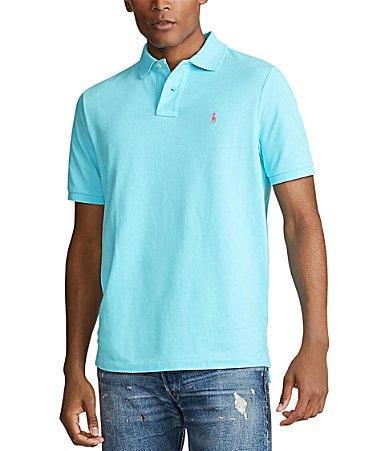 Mens Custom Slim-Fit Cotton Mesh Polo Product Image